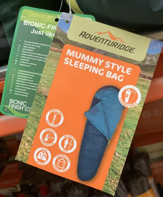 NEW ADVENTURIDGE MUMMY Style Hiking Camping Sleeping Bag EUR 16 44