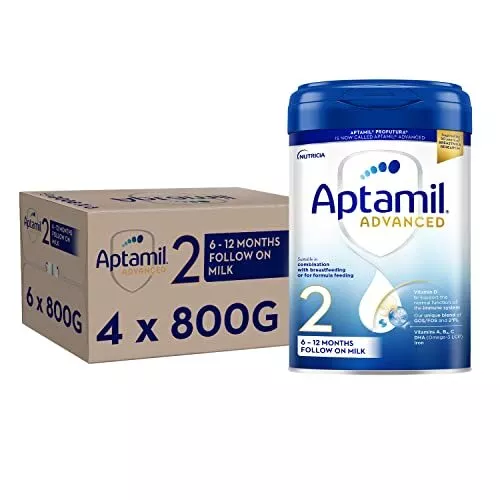 Aptamil Advanced 2 Follow On Baby Milk Powder Formula, 6-12 Months, 800g (Pack
