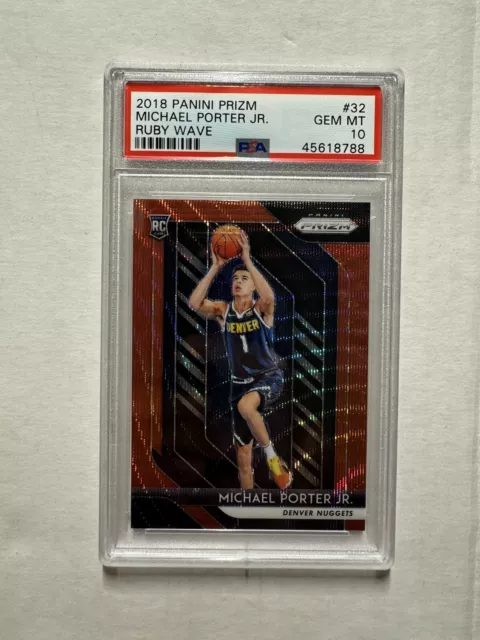 Michael Porter Jr. 2018-19 Panini Prizm #32 radiocontrol novato ruby wave prizm psa 10