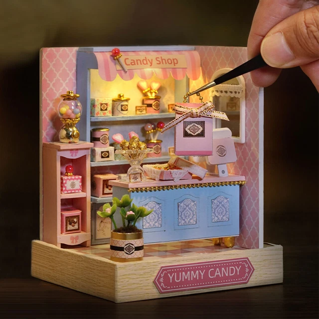 DIY SMALL HOUSE Kit Home Bedroom Decor Making Room Toy Mini Dollhouse