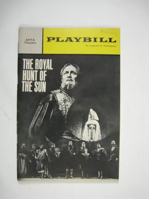 Royal Hunt of Sun Playbill 1966 Anta Theatre Christopher Plummer David Carradine