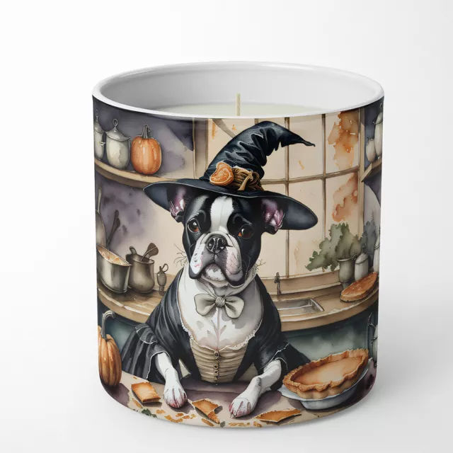 Boston Terrier Fall Kitchen Pumpkins Decorative Soy Candle