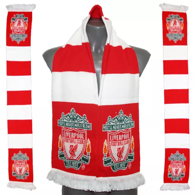 Liverpool FC Bar Scarf with LFC Club Crest Official Merch Uk Seller Football