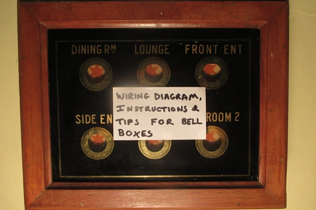 WIRING DIAGRAM & installation tips for Butlers Servants Bell Box. NO ...