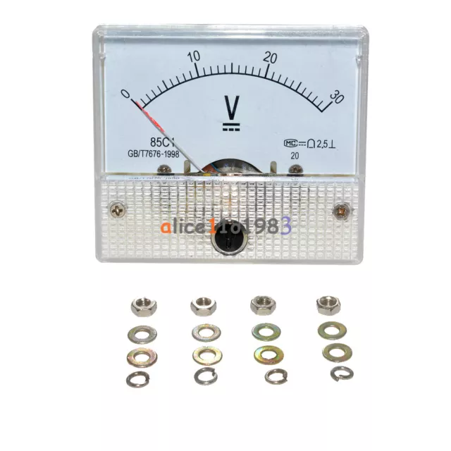 DC 30V Analog Panel Volt Voltage Meter Voltmeter Gauge 85C1 0-30V