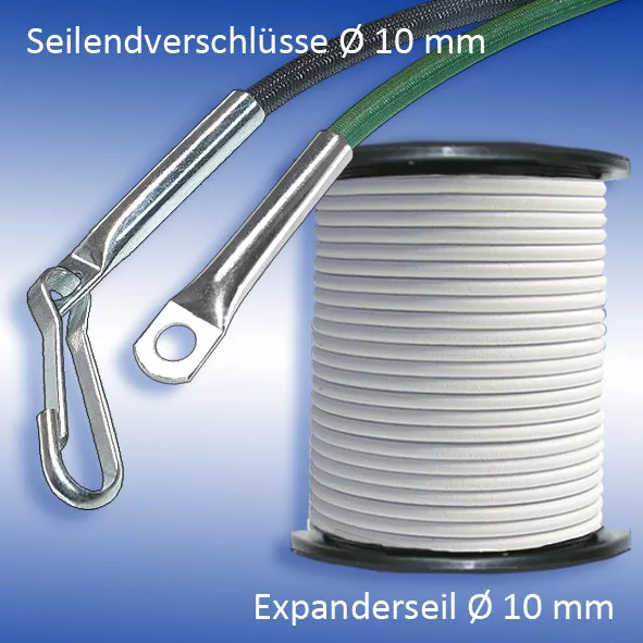 Cordon D'Extension Ø 10 MM Blanc Câble Corde en Caoutchouc pour Remorque