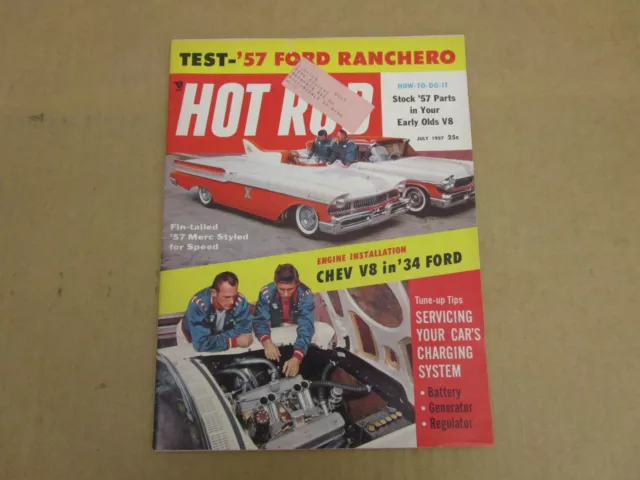 HOT ROD magazine July 1957 custom street drag racing Ford Oldsmobile Mercury