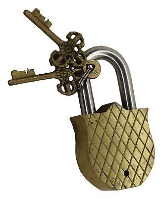 Elephant Shape Padlock Antique Style Handmade Brass Door Lock with Working Keys 3