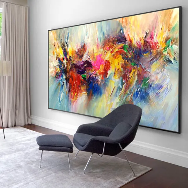 Mintura Handpainted Abstract Colorful Oil Painting On Canvas Wall Art Home Decor