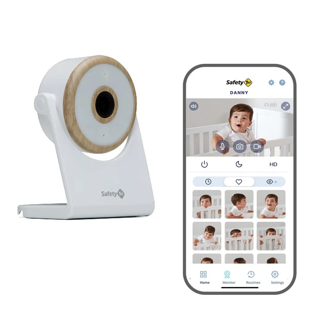Monitor de bebé Wifi conectado con cámara HD 1080P - notificaciones de movimiento y sonido,
