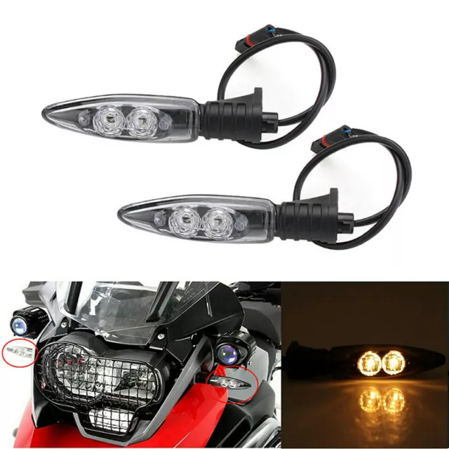 2Pcs LED Turn Signal Blinker Indicator Lights Fit BMW S1000RR R1200GS F800GS R