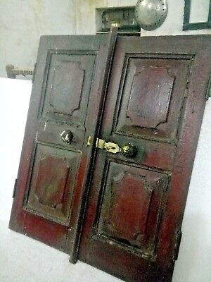 Old Vintage Collectible Early Period Carved Wooden English Art Window Wall Decor