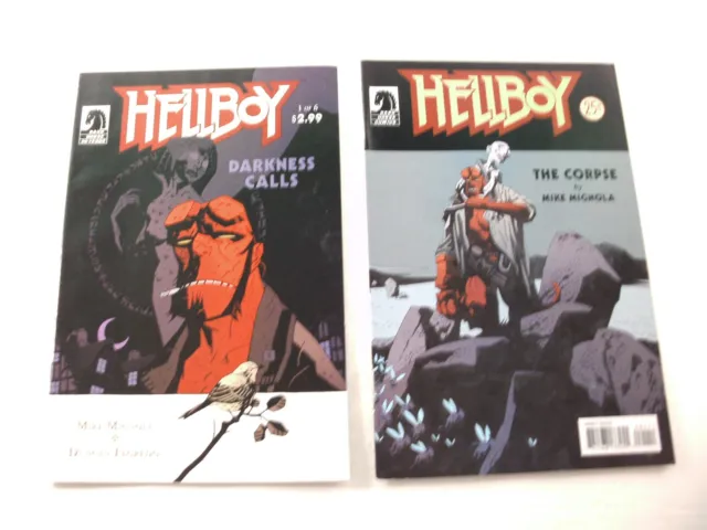 Lot of 2 Dark Horse Comics HELLBOY: DARKNESS CALLS No. 1 & THE CORPSE (FN)