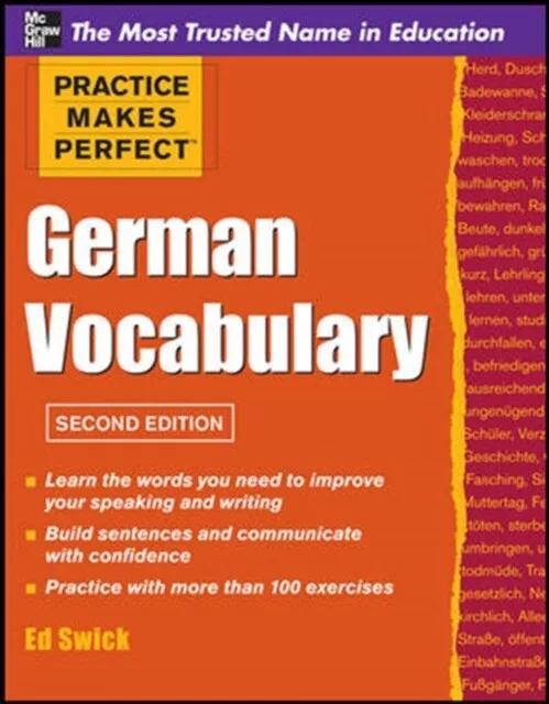Ed Swick - Practice Makes Perfect German Vocabulary - New Paperback - J245z