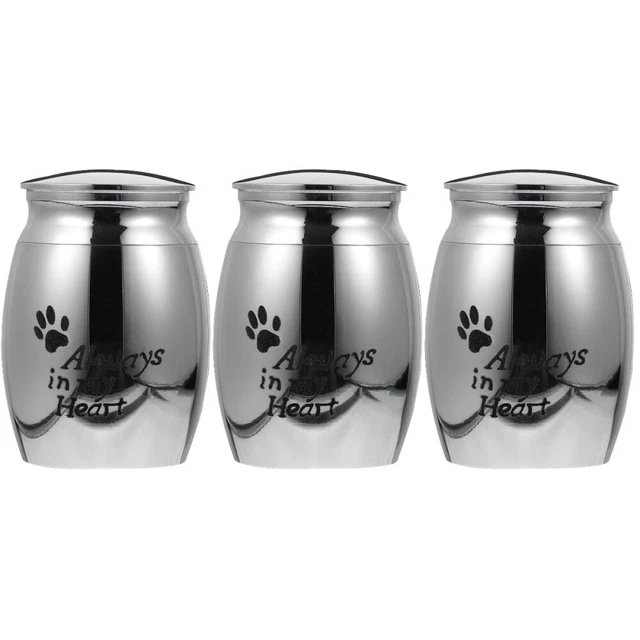 3 Pc Urn Pet Ashes Keepsake Can Be Opened Mini Small Dog Urns Animals