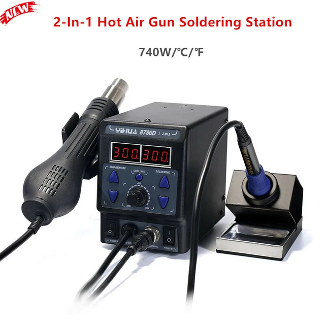 thumbnail image 2 of QJE Solder Soldering Iron Rework Station - Compatible With YIHUA 907I, 853D, 862DA+, 939D+ (AU Plug) 2 of 5