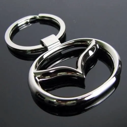 Mazda Keyring Key Chain Fob Gift Metal High Quality Silver 323 3 5 Gti Sport