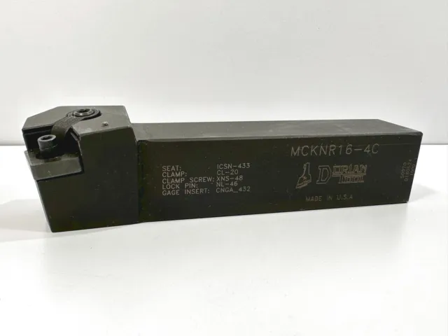 DORIAN MCKNR 16-4C Used Lathe Tool Holder 1" Shank 1pc