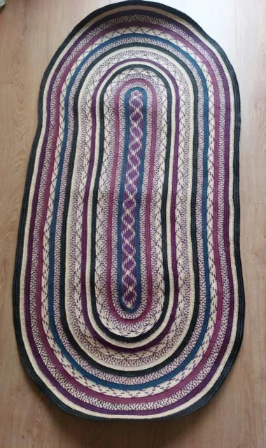 Estera de hoja de palma teñida y tejida (MKEKA) de Kenia, colores vibrantes, NUEVA sin etiquetas.