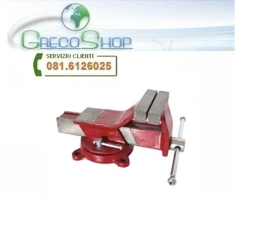 Morsa In Acciaio Con Base Girevole - Apertura 100 Mm - Per Lavorazioni Fai Da Te E Professionali - Strumento Resistente E Pratico - Foto 6