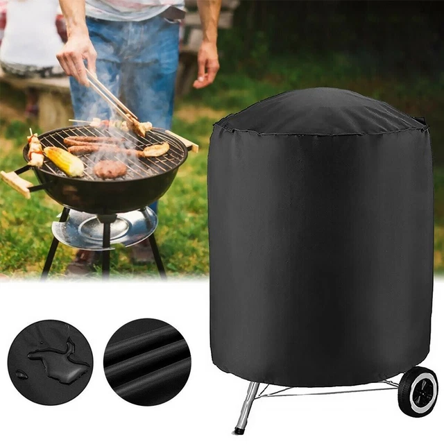 Cubierta redonda impermeable para barbacoa protege tu parrilla de gas de la lluvia, la nieve y el sol