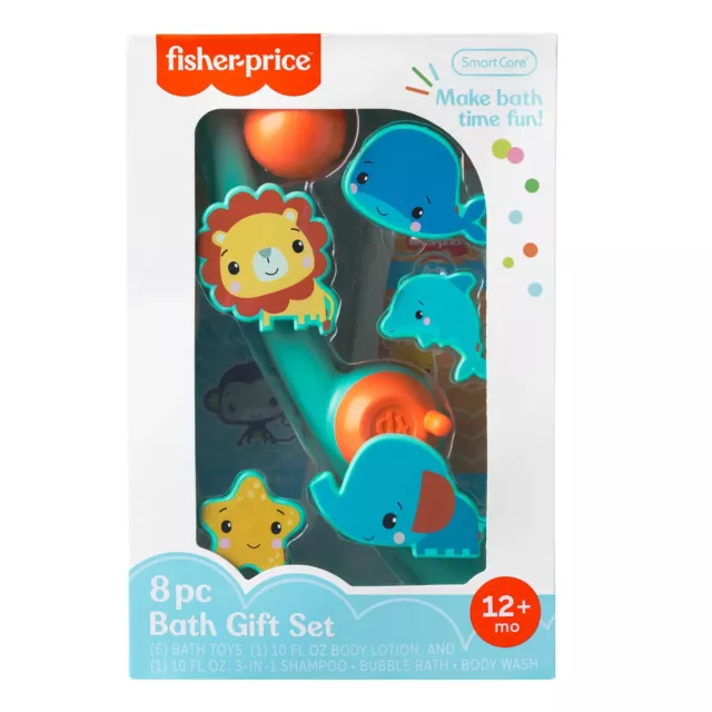 Fisher-Price 8-Piece Fishing Toy Baby Bath , Baby Soap and Lotions Set NEW UK