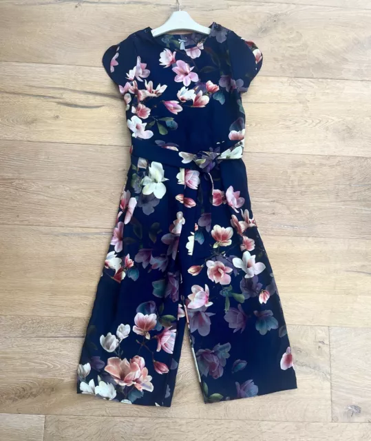 NEXT Girls FLORAL CULOTTE SUMMER JUMPSUIT - AGE 9 YEARS VGC