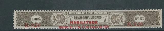 Panama Circa (1920) Para Licores Ovpt Habilitada 13 Januar 1920 VF Gebraucht