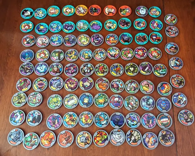YO-KAI WATCH YO-MOTION Medals Hasbro  Lot of 97 - no duplicates