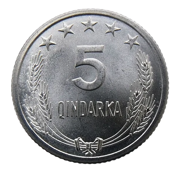 Albania 5 Qindarka 1964 Aluminium Unc Coin