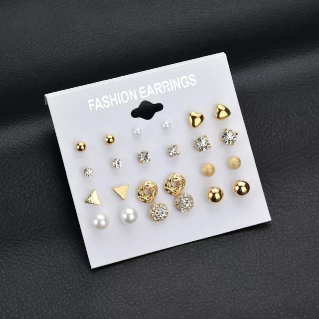 Wholesale A Set Of 12 Pairs Multi-Style Earrings Ear Stud Allergy Free UK