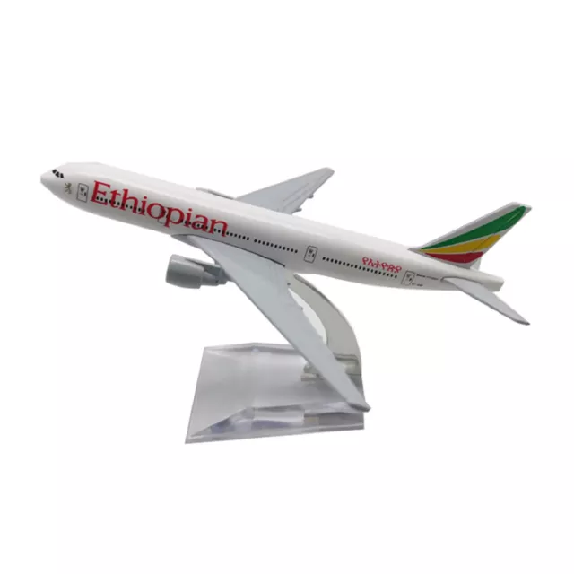1/400 15cm Aircraft Ethiopian Cargo B777F Alloy Simulation Plane Model Ornaments