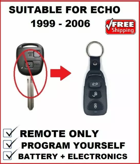 Remote Keyless Fob Suitable for Toyota Echo 1998 2001 2002 2003 2004 2005 2006