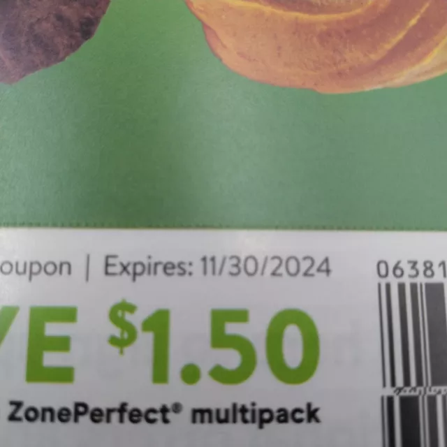 Zone Perfect $1.50 off Any Multipack exp 11/2024 Lot of 26 Coupons Save $39.00 3