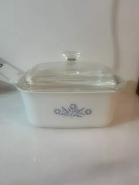 Vintage Corning Ware Blue Cornflower P-4-B Casserole Baking Dish 7x5.5x3