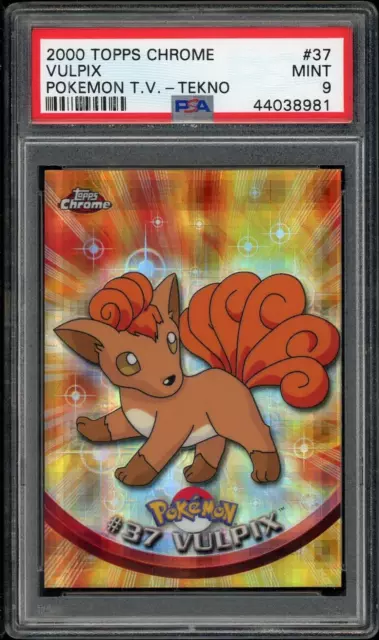 PSA 9 MINT TEKNO Vulpix #37 (Topps Chrome Series 1) Holo Pokemon Card PSA 9 MINT TEKNO Vulpix #37 (Topps Chrome Series 1) Holo Pokemon Card