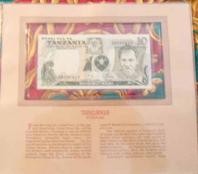 Most Treasured Banknotes Tanzania 10 Shilingi 1978 P 6b UNC Prefix ER sig 6