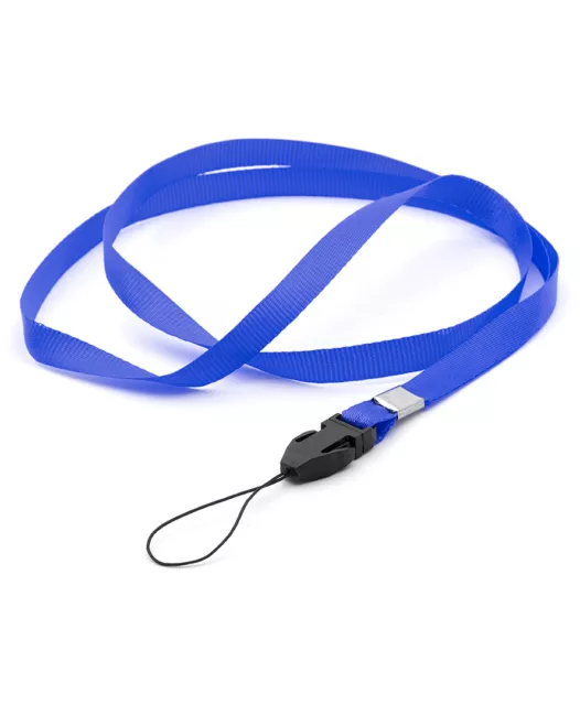 100x WHOLESALE Lanyards Neck Strap For ID Pass Card Badge USB Holder Loop Clip 3