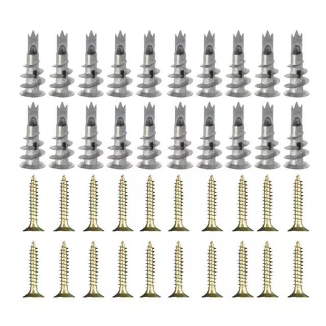 10 Sets Screw in Type Metal Wall Screws Self-drilling Wall Plug  Gypsum Board