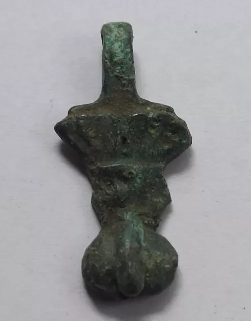 Wearable Ancient Roman Bronze Phallic Pendant 200-300 Ad