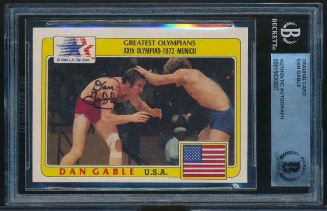 1983 TOPPS OLYMPICS GREATEST #5 Dan Gable signed auto BAS BECKETT Swsw6 1983 TOPPS OLYMPICS GREATEST #5 Dan Gable signed auto BAS BECKETT Swsw6
