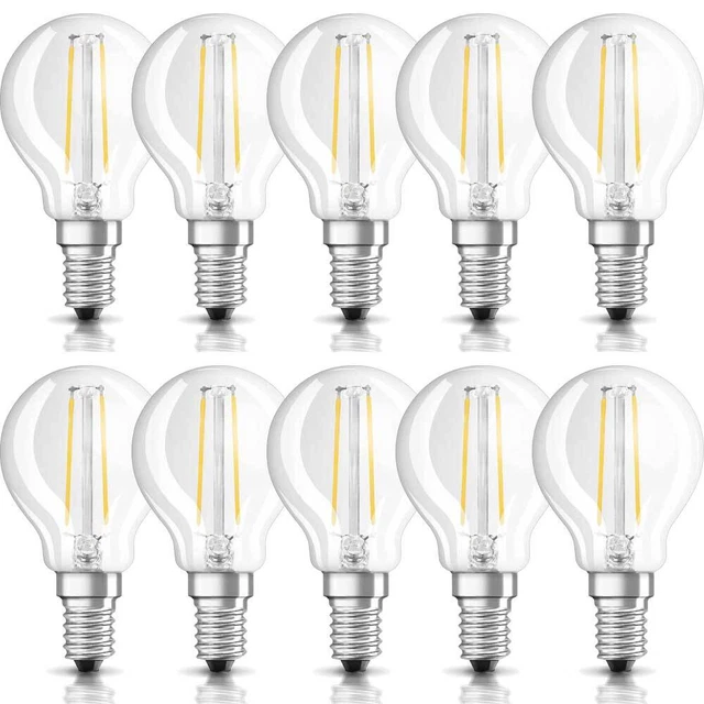 10 x Bellalux LED Filament P45 Tropfen 2,5W = 25W E14 klar 250lm warmweiß 2700K