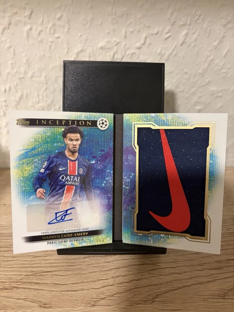 Topps Inception Booklets TOPPS INCEPTION UCC 24/25 Booklet Warren Zaire-Emery /2 Auto Patch Nike ...