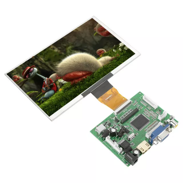 7 Inch TFT LCD Monitor Screen Driver Board Remote HDMI VGA 2AV For Raspberry Pi3