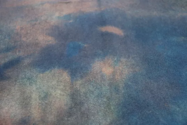 Nordic Spot ALFOMBRA TEÑIDA A MANO LANA ENGANCHADA grasa 1/8 yarda azul cur manchado