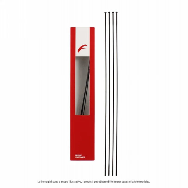 Kit Rayons Campagnolo – 6 Rayons J Pli/traction Droite – Noir – 282/275/270 Mm