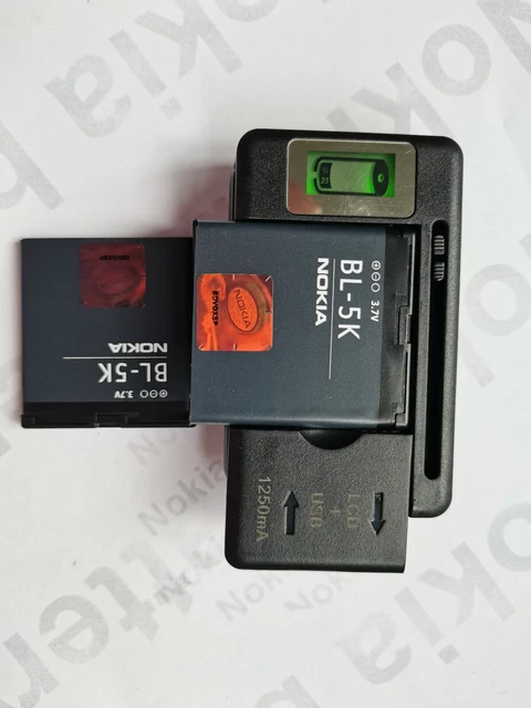 BL-5K battery + LCD universal charger for NOKIA N85 N86 8MP N87 2610S 701 Oro