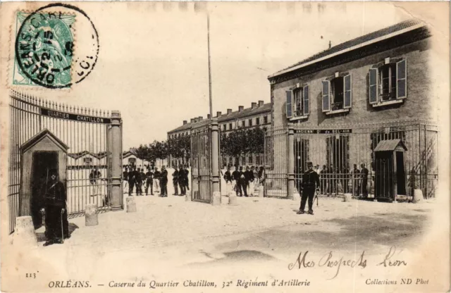 CPA MILITAIRE Orléans-Caserne du Quartier Chatillon (317010)