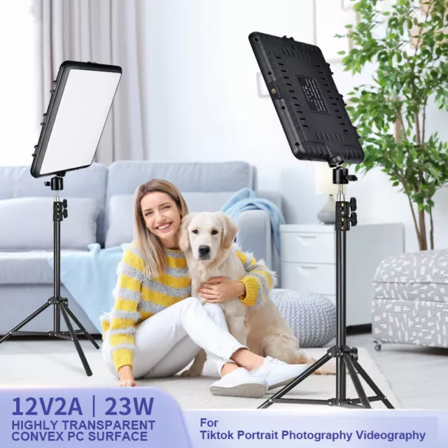 12inch LED Video Light Panel Fill Light 3 Color Temperature For Live Vlog Photo