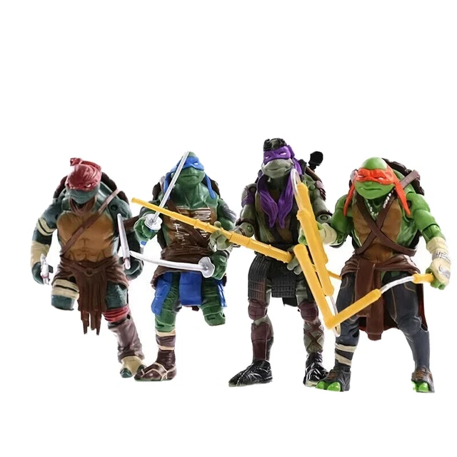 4PCS Lot TMNT Teenage Mutant Ninja Turtles Action Figures Anime Movie Xmas Gift 3